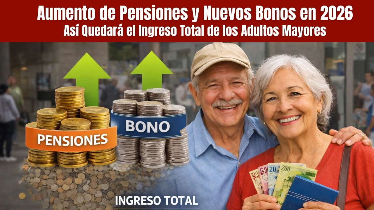 Aumento de pensiones y nuevos bonos en 2026