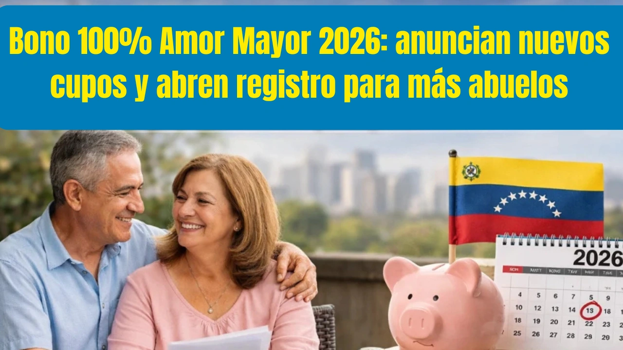 Bono 100% Amor Mayor 2026: anuncian nuevos cupos y abren registro para más abuelos
