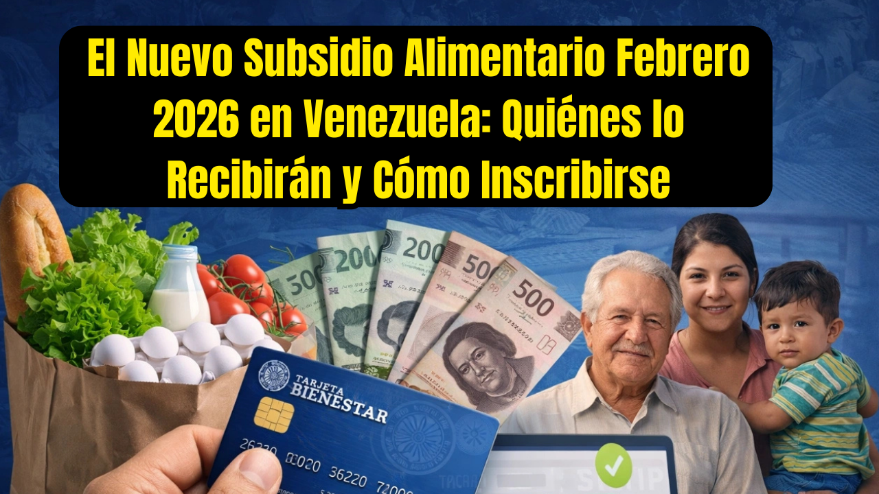 El Nuevo Subsidio Alimentario Febrero 2026 en Venezuela: Quiénes lo Recibirán y Cómo Inscribirse